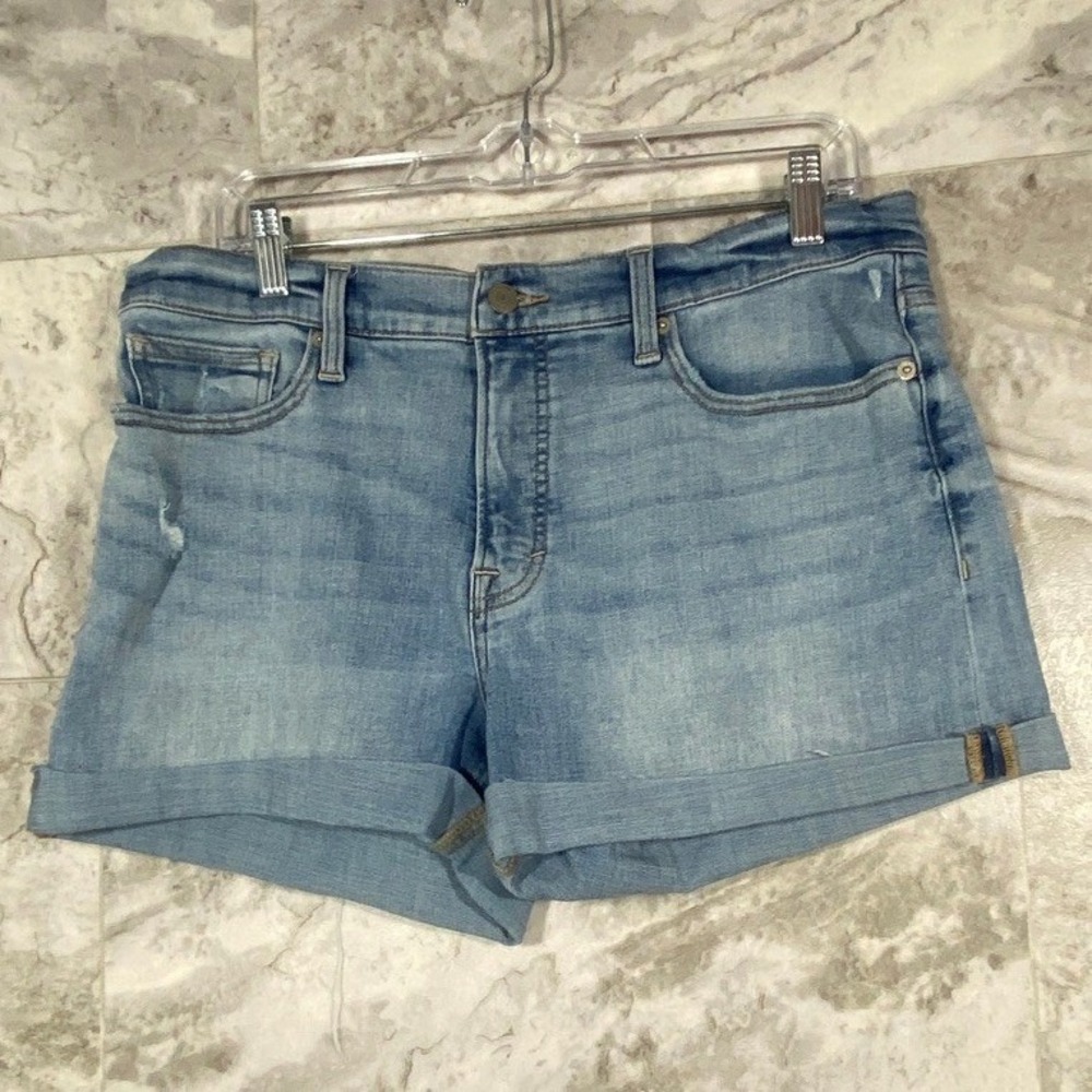 Lucky Brand Women's Blue Denim Cuffed Shorts Light Wash Size 12/31